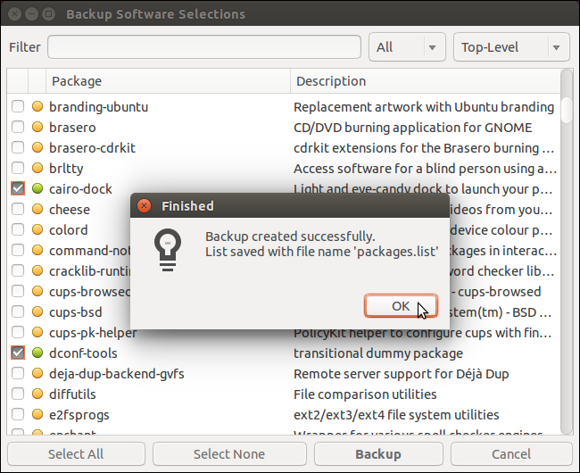 如何使用Aptik來備份和恢復 Ubuntu/Ubuntu Kylin 中的Apps和PPAs 