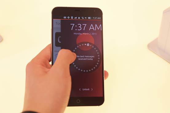 魅族 MX4 Ubuntu 正式亮相 MWC2015 魅族 MX4 Ubuntu 正式亮相 MWC2015