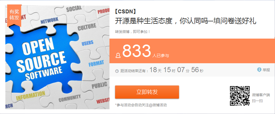 開(kāi)源是種生活態(tài)度，你認(rèn)同嗎─填問(wèn)卷送好禮